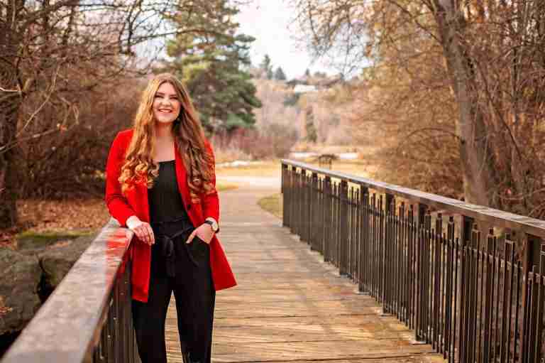 Picture of Rachel Hazelip Standing on Bridge in Idaho